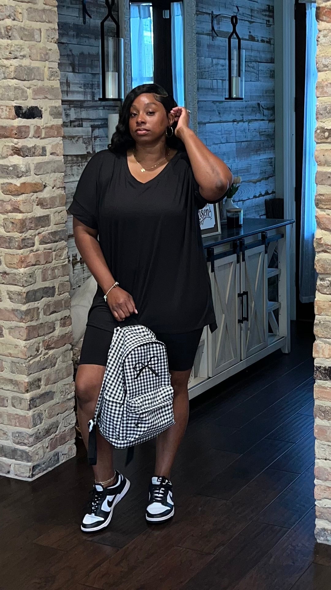 Spring Biker Shorts Set (Plus Size only) Black