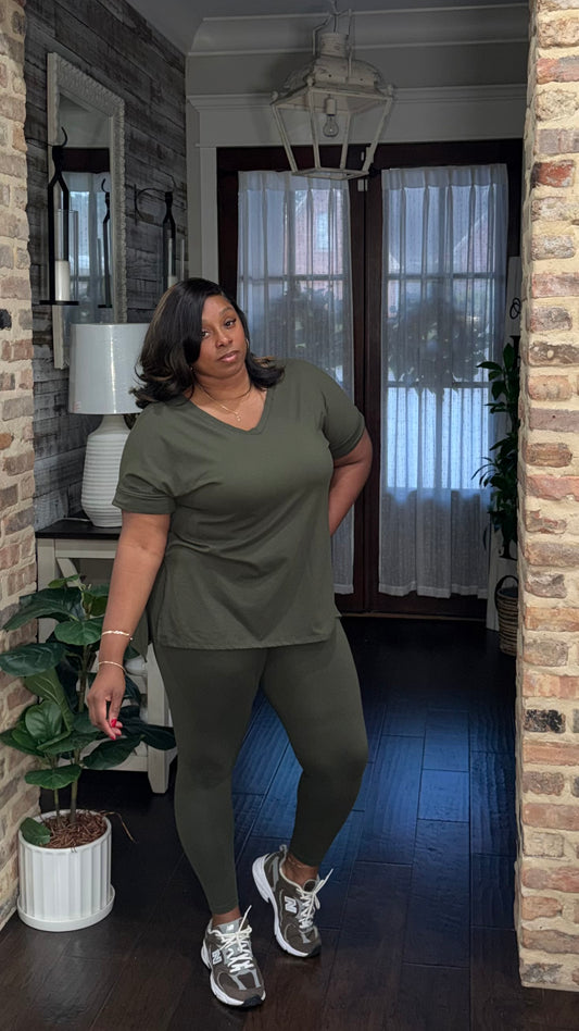 Basic Fall Set (S-XL) Olive Green