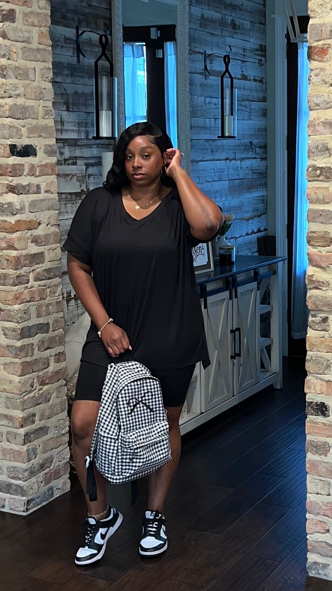 Spring Biker Shorts Set (Plus Size only) Black