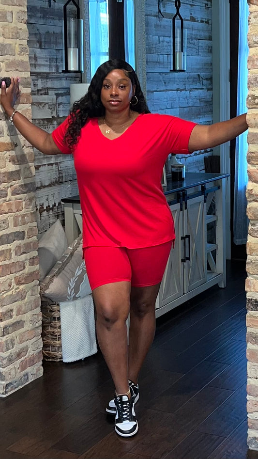 Spring 2 pc Biker Shorts Set (Small-3X Plus)